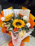 百花馆鲜花红玫瑰花满天星真花束生日礼物送女友表白老婆同城配送小时达 【金色暖阳】2朵向日葵+2朵香槟+桔梗|JD625 实拍图