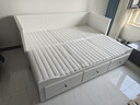 宜家（IKEA）HEMNES汉尼斯沙发床折叠床坐卧两用客厅沙发 白色含【硬++】椰壳纤维床垫*2 80*200cm 实拍图
