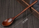 木之初 日式原木头勺子楠木清漆饭汤勺细长柄 咖啡小调羹餐叉绑线勺批发 03-楠木长柄勺 实拍图