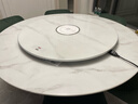 芝梵饭菜保温板加热菜板保温板暖菜板家用带电磁炉火锅暖菜板+火锅+自动旋转家庭旋转餐桌加热转盘 大理石纹银边丨80CM【电动手动转】3000W火锅 实拍图
