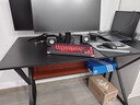 甄严选电脑桌台式电竞桌椅套装组合桌子办公家用桌学习桌书房书桌写字桌 【黑架+黑碳纤纹面】单桌120*60 实拍图