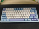WOB rainy75客制化键盘三模铝坨坨机械键盘cnc电脑无线蓝牙游戏电竞外设雨 雪月蓝-电泳-RGB/紫薇轴/钢化玻璃 实拍图