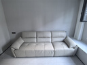 顾家家居钢琴键现代头层牛皮沙发大象耳朵26年新款客厅大坐深羽毛填充1259 【柔空白】 三人位2.68m 实拍图