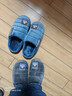 大嘴猴（paul frank）棉拖鞋男士秋冬季室内家居拖鞋毛绒保暖厚底棉鞋男款深蓝280PF607 实拍图