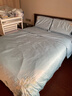 富安娜 四件套 60支长绒棉贡缎高端纯棉床上用品 床单被套枕套双人被罩 60支长绒棉贡缎-轻舞【礼盒装】 1.8米 床单款 (被套:230*229cm) 实拍图
