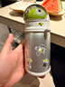 babycare钛空杯儿童保温杯宝宝学饮杯恐龙吸管水杯水壶不锈钢上学450ml 实拍图