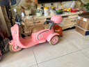 HIMEILI儿童电动摩托车可坐双人遥控三轮车1-6岁男女孩宝宝可驾驶玩具车 粉色双驱+12V升级电+软座+遥控 实拍图
