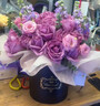 冉子花坊鲜花速递粉玫瑰抱抱桶向日葵花篮生日礼物送女友爱人同城配送 爱的抱抱紫色 实拍图