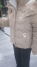 妍莉芬（yanlifen）短款羽绒棉服女2026年冬季新款外套棉袄加绒加厚宽松派克服女装 卡其 XL 建议125-145斤 实拍图