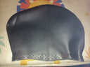 李宁（LI-NING）泳帽男女加大护耳护长发游泳帽不勒头舒适防水硅胶成人泳帽4121黑 实拍图