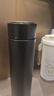 索赫索赫304不锈钢智能保温杯 男款女士大容量水杯 车载茶水分离杯子 【长茶隔】黑色500ml 实拍图