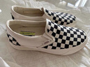 万斯范斯中性鞋Slip-On VR3低帮经典帆布鞋休闲鞋 一脚蹬 棋盘格 37 实拍图
