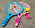 马丁兄弟羽毛球拍玩具儿童3-9岁幼儿园初学户外网球拍玩具男孩女孩2拍+3球 实拍图