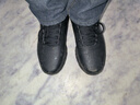 特步运动鞋男鞋跑鞋冬季皮面防水轻便减震健身休闲慢跑步鞋子男黑色 实拍图