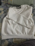 顶峰保罗（Dingfengbaoluo）长袖T恤男秋冬季提花卫衣加绒加厚宽松潮流上衣服JE2221JR白色3XL 实拍图
