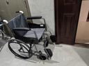 鱼跃 (yuwell)手动轮椅车H062折叠老人轻便免充气铝合金旅行手推代步 实拍图