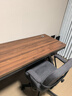 韵他实木电脑桌子双人电竞桌台式办公桌简约现代学习桌长方形书桌 黑胡桃桌+黑架【升级特厚30mm】 240*60*75cm 实拍图