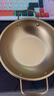 【韩剧同款】加厚不锈钢干锅海鲜锅火锅金色平底浅锅双耳锅泡面锅 单人款19cm【金色】双柄汤锅 实拍图