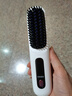 森系无线直发梳负离子不伤发无线便携防静电梳子卷发直发二合一充电迷你直发梳蓬松夹板神器 【珍珠白】15亿水润负离子不伤发 实拍图