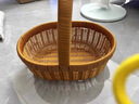 皓梵洁菜篮子果篮竹篮手提鸡蛋篮子藤编野餐篮编织篮小竹筐水果篮编织筐 南瓜提篮中号34*27*32cm 实拍图