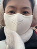佳睦秋冬保暖口罩骑行防风防寒双面加绒加厚透气男女高颜值3d立体白色 实拍图