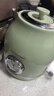 拓璞电水壶304不锈钢电热水壶0胶0塑大容量家用快速烧水水温显示烧水壶复古国潮 DK463 抹茶绿 实拍图