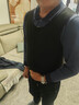 猫人100%羊毛男士保暖背心男加绒加厚内衣羊毛打底衫坎肩马甲黑色XL 实拍图