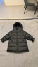 保姆鹅  【风墙】儿童羽绒服宝宝中长款护脸加厚外套保暖童装[NG2664] 炭黑 120 实拍图
