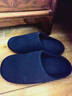 利达妮日式棉拖鞋女秋冬透气室内布底居家木地板情侣拖鞋男 藏青 42-43 实拍图