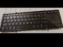 B.O.W航世 HD088F无线蓝牙双模折叠充电键盘智能触控摸板台式笔记本ipad平板手机超薄带支架键盘 黑灰色 实拍图