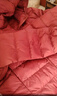鸭鸭（YAYA）佟丽娅同款轻薄羽绒服女新款秋冬季休闲短款连帽轻便韩版排骨外套 中国红色 2XL 实拍图