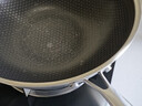 炊大皇 炒锅 304不锈钢炒菜锅煎锅 平底不粘炒锅32cm 可立可视盖不挑灶 实拍图