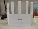 Tenda腾达路由器【千兆WiFi6+穿墙王】无线AX3000信号增强家用放大器Mesh国家补贴金榜一名云霄白立式 实拍图