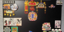 OIMG磁吸黑板电表箱遮丑神器配电箱遮挡装饰画免打孔新款冰箱贴展示板 双边框款【带液压杆*可掀开】＋磁条 铝合金60x40内径55*35（不含装饰） 实拍图