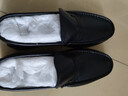 意尔康男鞋秋季休闲轻便一脚蹬皮鞋舒适软底豆豆鞋 97330W 黑色单鞋 42 实拍图