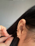 s999纯银圆珠耳钉螺丝双头豆豆耳环养耳洞防堵免摘耳骨钉足银耳饰 【螺丝款】4mm纯银圆珠耳钉一对 实拍图