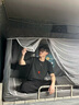 南极人（Nanjiren）大学生宿舍床帘蚊帐加密三开门宿舍遮光床帘上铺下铺寝室床幔蚊帐 Q-深灰 宽0.9m*长1.9m*高1.1m上铺用 实拍图