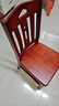 岳虎 免安装整装全实木椅子家用靠背椅餐厅简约饭店木椅子实木餐椅 08#红棕色(不用安装，整装发货) 全实木款 实拍图