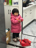 保姆鹅  【风墙】儿童羽绒服宝宝中长款护脸加厚外套保暖童装[NG2664] 石榴粉 110 实拍图