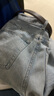优衣库女装男装宽松廓形牛仔裤/弯刀镰刀裤子479000 482280 479000/62粉蓝色 28 /160/70A 实拍图