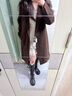 优衣库合作款/女装长大衣479666 38 深褐色 3XL 实拍图