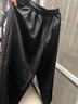 猫人（MiiOW）羊羔绒休闲裤子男秋冬季保暖大码宽松长裤加绒裤男 黑色束口 L  实拍图