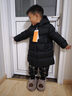 保姆鹅  【风墙】儿童羽绒服宝宝中长款护脸加厚外套保暖童装[NG2664] 炭黑 120 实拍图