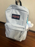 JANSPORT杰斯伯双肩包女学生旅行包26L旅行轻便透气书包男背包 4QUT7G7 雾霾蓝-侧边袋 实拍图