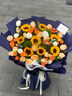艾斯维娜鲜花速递向日葵混搭花束生日礼物全国同城配送 向日葵香槟混搭花束【升级新款】 实拍图