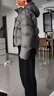 艾莱依陈都灵同款女士羽绒服2025泡芙短款连帽抽绳保暖冬外套 夜莺灰S 实拍图