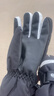 目丸保暖手套男女户外冬天骑行防寒风加绒厚触屏女防水冬季棉滑雪手套 1#黑色 深度暖手套-男款 实拍图