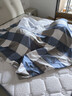 南极人（Nanjiren）可拆洗新疆棉被子冬季加厚冬天棉花被子被芯秋冬被褥8-10斤四季被 蓝大格【新疆棉花填充】 150x200cm重约4斤 实拍图