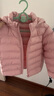 优衣库婴幼儿宝宝PUFFTECH空气棉服可机洗拉链连帽外套478427 10 水粉色 110 实拍图