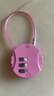 罕码 圆形钢丝绳密码锁小挂锁 柜子锁宿舍锁行李箱锁门锁防盗锁小锁头 38mm粉色 实拍图